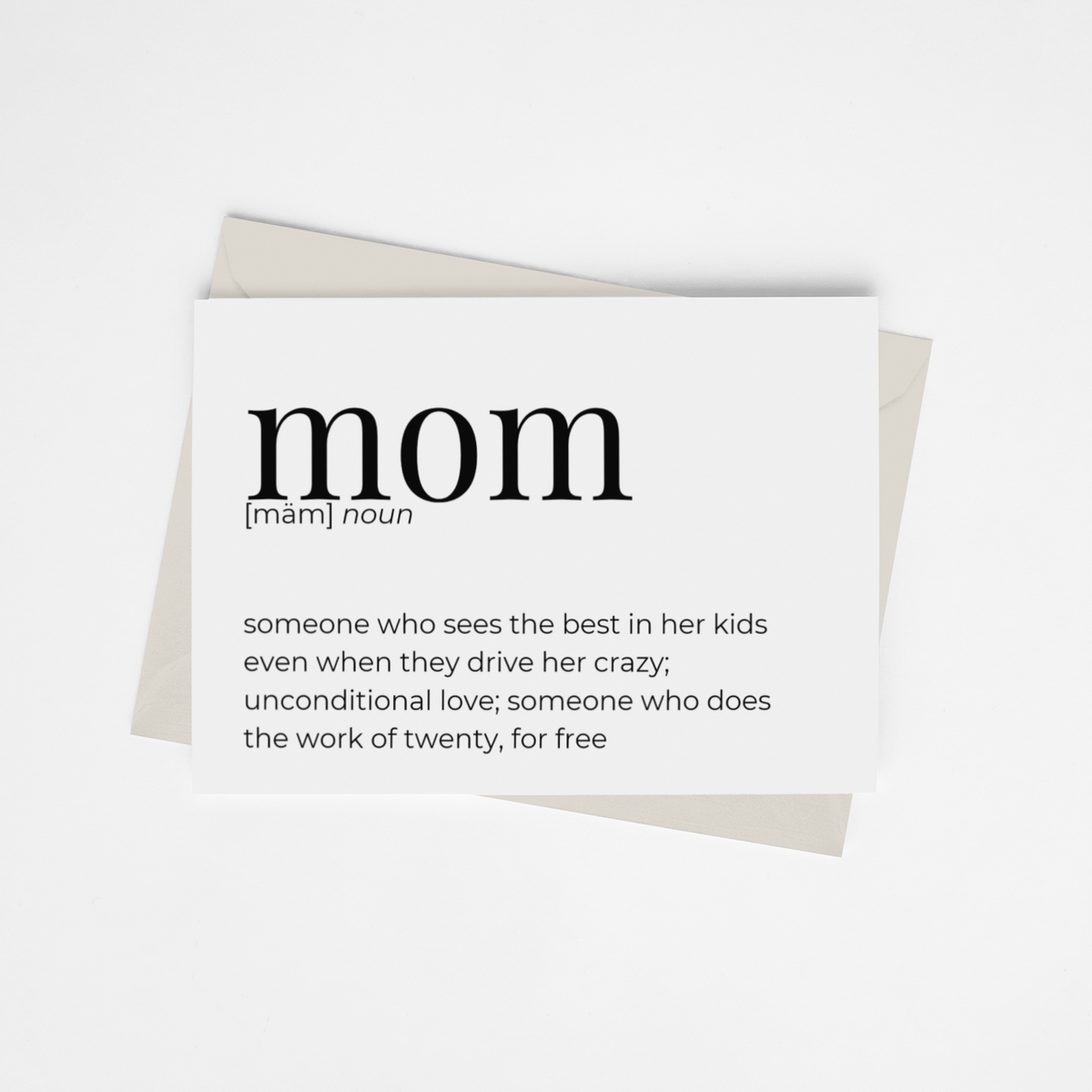 Definition Greeting Card: Plant Mom