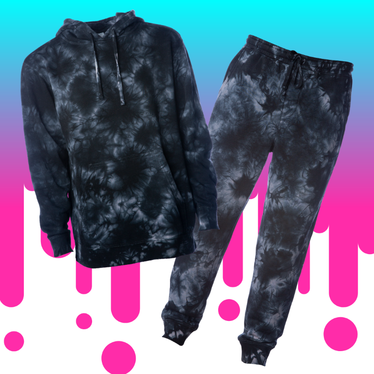 Black tie dye deals sweatsuit