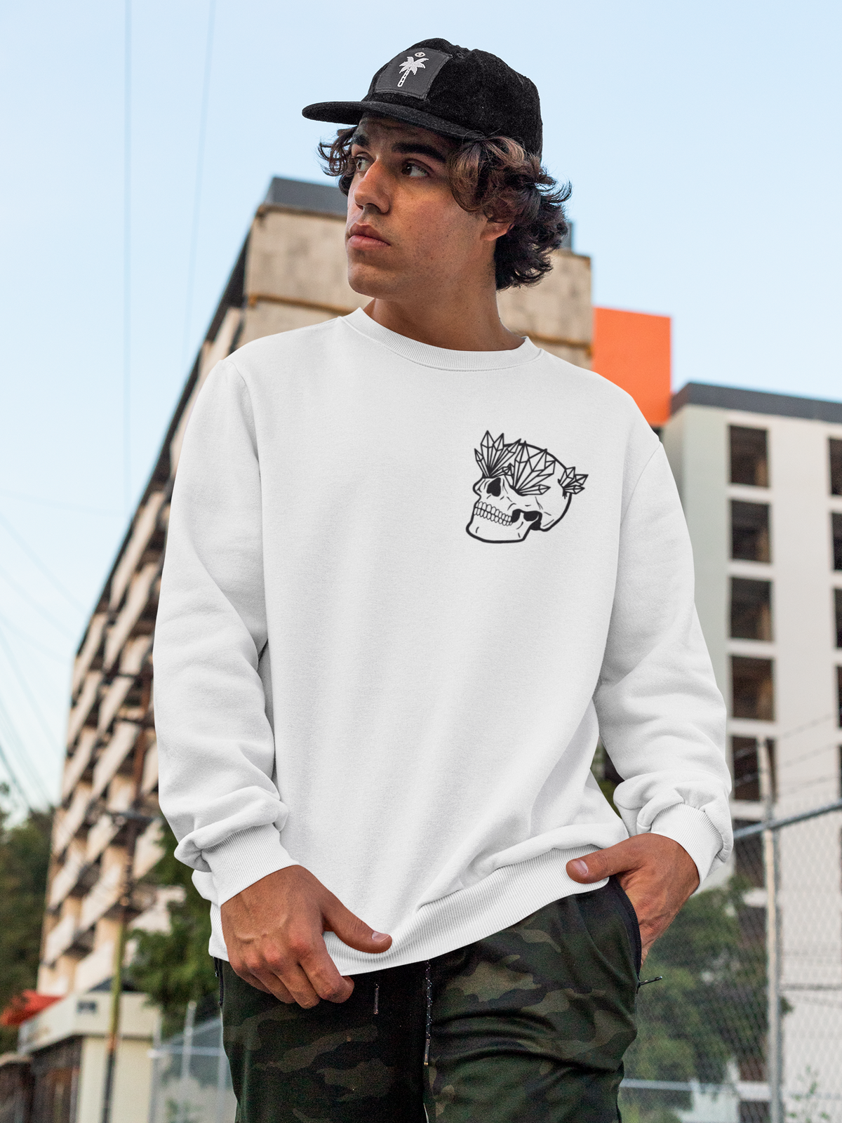 KS-QON BENG Skull Middle Finger Men's Sweatshirts Crewneck Pullover Casual  Sweater : : Clothing, Shoes & Accessories