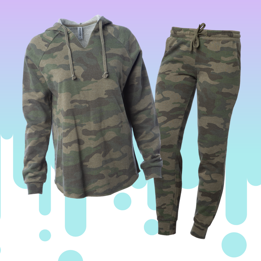 Women s Camo Sweatsuit Black Cat Bazaar